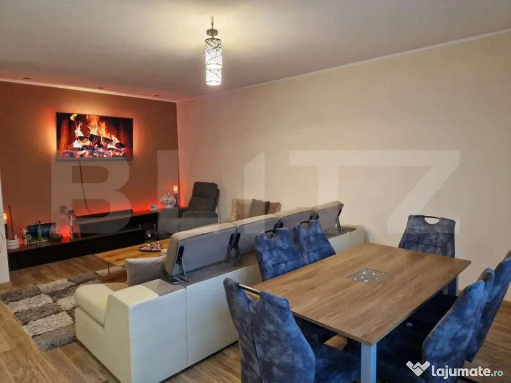 Apartament modern, cu 3 camere, 2 bai, 85 mp, 2 parcări, zo