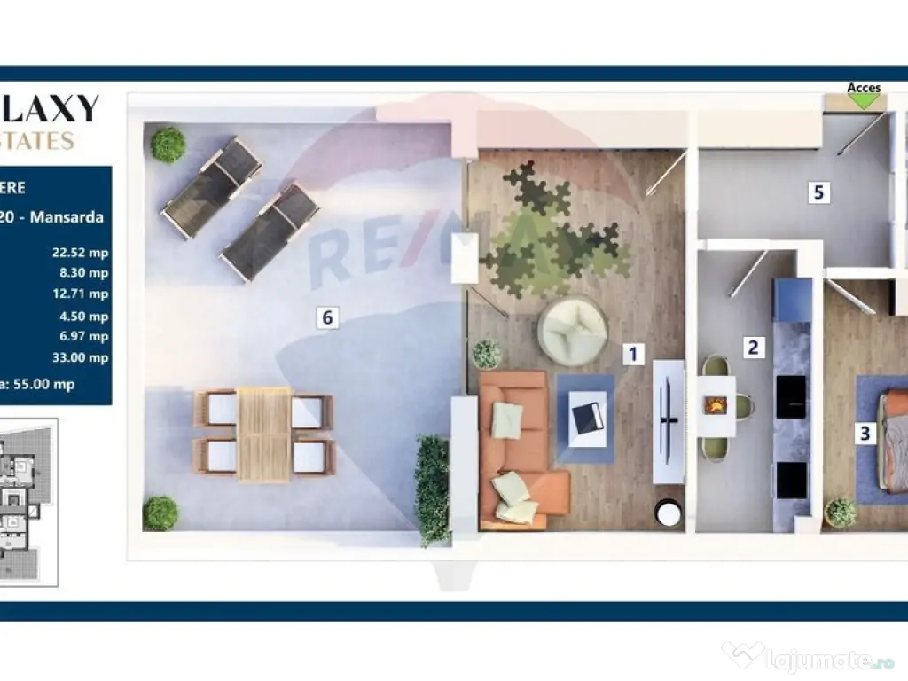 COMISION 0% Apartament 2 camere/ Tractorul / Galaxy Estates 