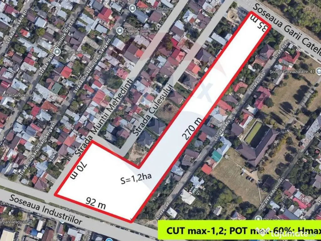 Teren constructii, 11923 mp, Soseaua Garii Catelu 