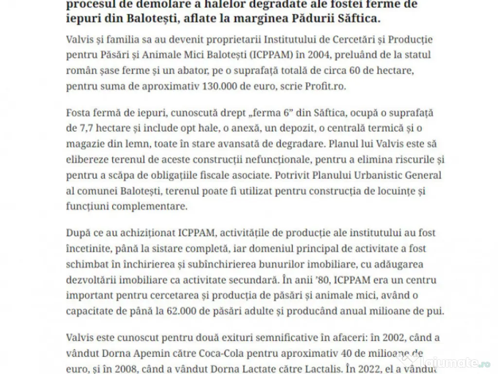 Oportunitate rară: Teren 28.000mp în Săftica-Balotești 