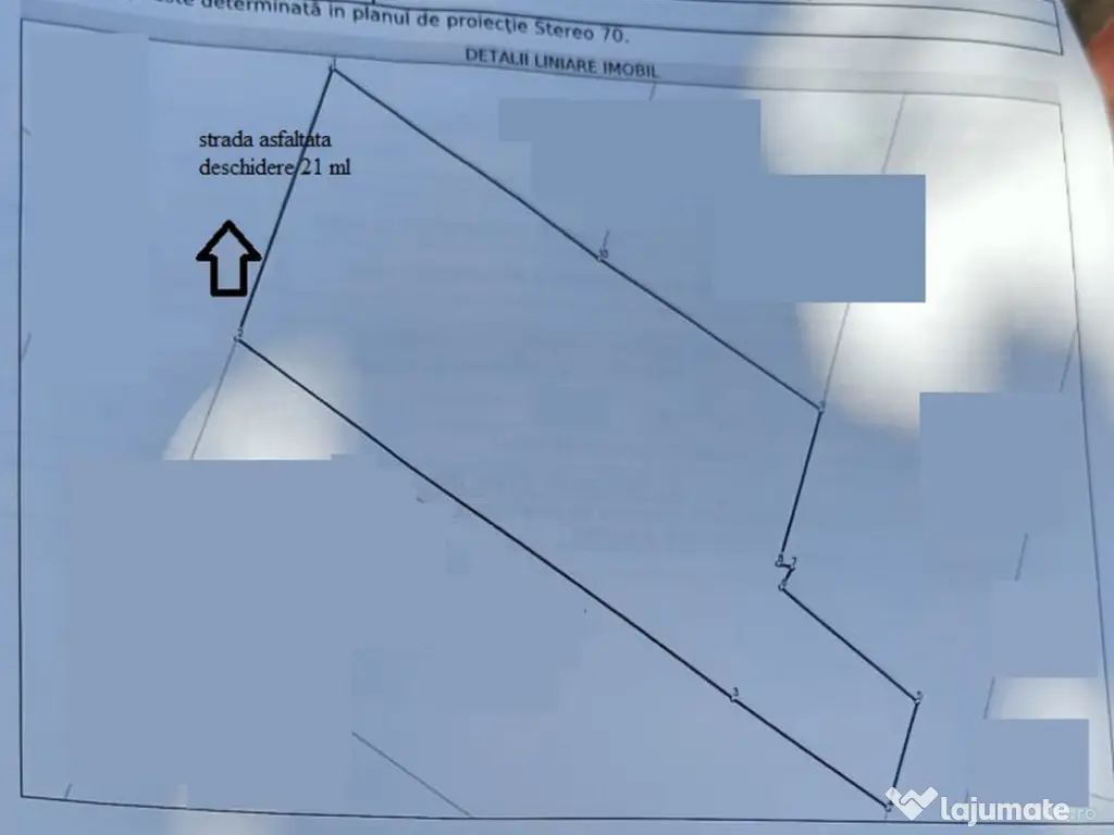 PAULESTI-ter. intrav 939mp, d-21ml cu casa demolabila , util