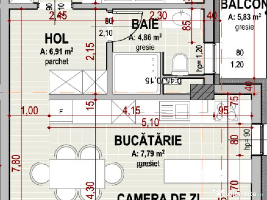 Apartament cu 2 camere, finisat, zona Somesului