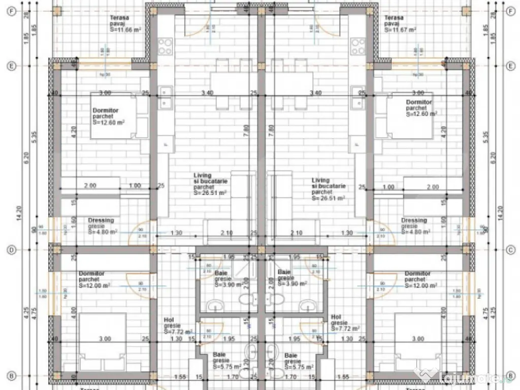 Duplex, 73mp, Valea Budacului, 125000, semifinisat