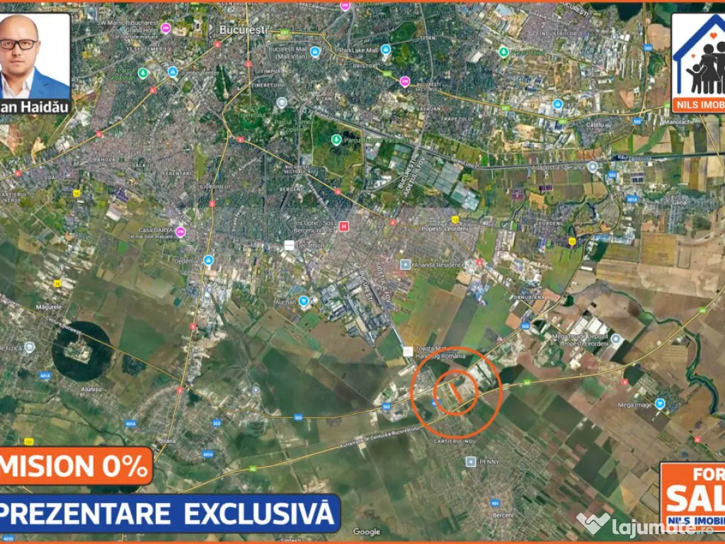 Teren 20k mp intravilan situat intre centura si A0 - Berceni 