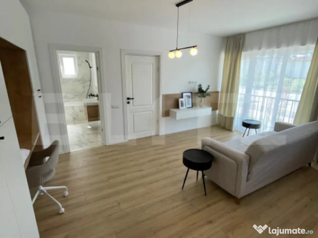 Apartament mobilat si utilat, incalzire in pardoseala, garaj