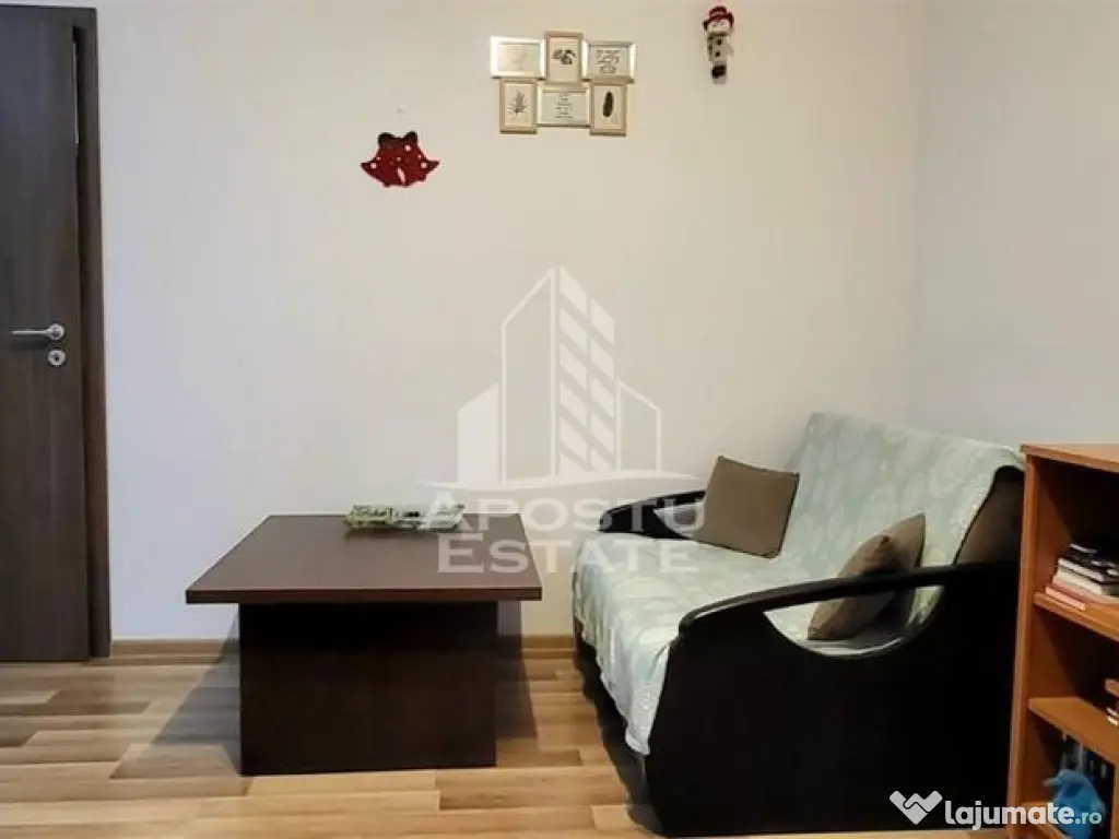 Apartament cu o camera, centrala proprie, terasa, Giroc
