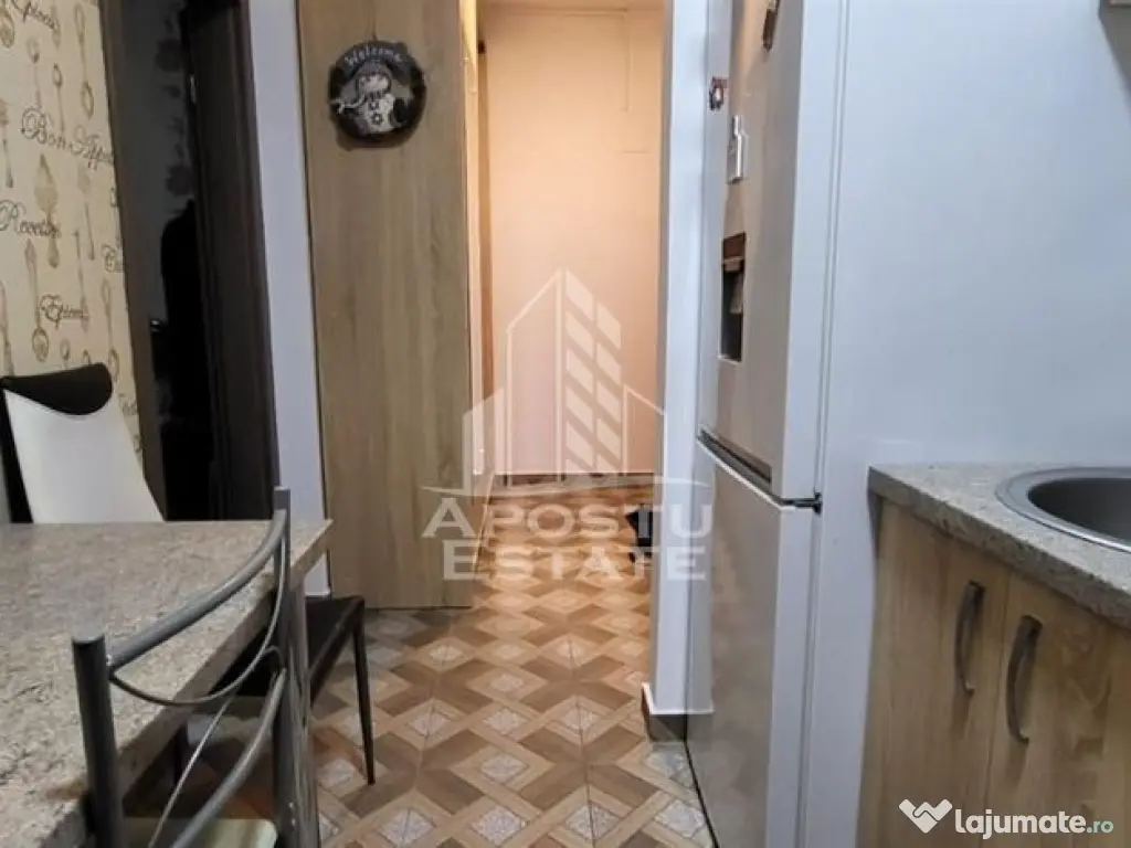 Apartament cu o camera, centrala proprie, terasa, Giroc