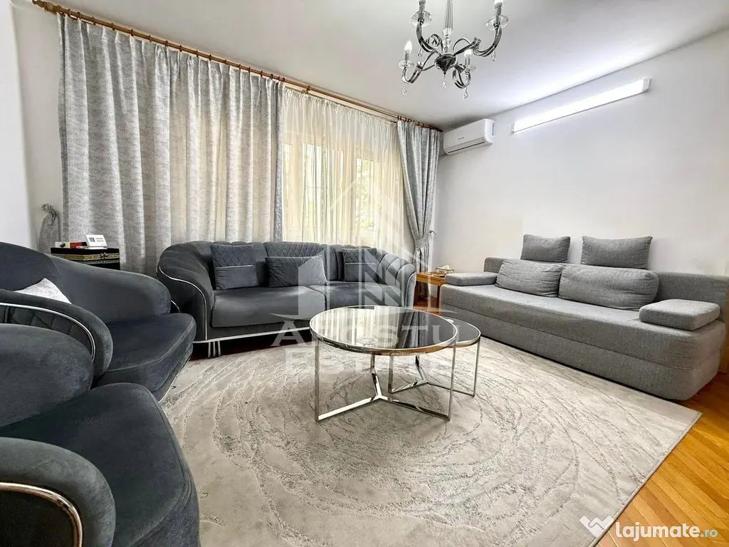 Apartament 3 camere, parter inalt, mobilat, centrala, zon... 