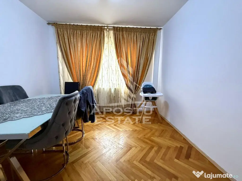 Apartament 3 camere, parter inalt, mobilat, centrala, zon... 