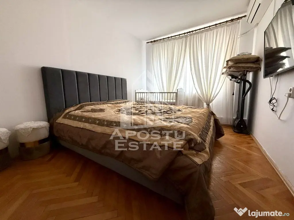 Apartament 3 camere, parter inalt, mobilat, centrala, zon... 
