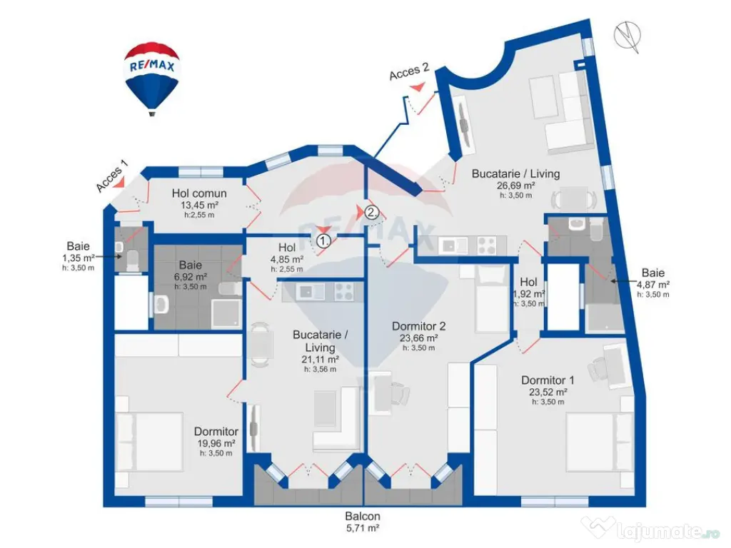 Apartament de vânzare cu suprafață de 150mp, Ultracent... 