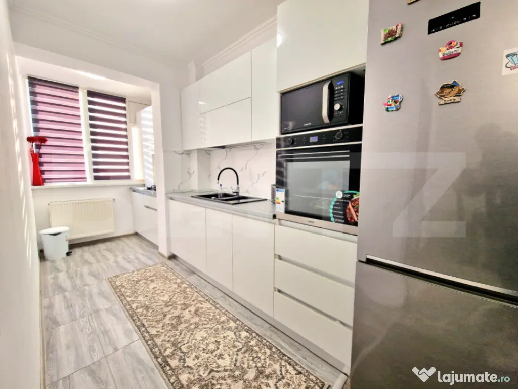 Apartament cu 3 camere, finisat modern, 62 mp, balcon, garaj