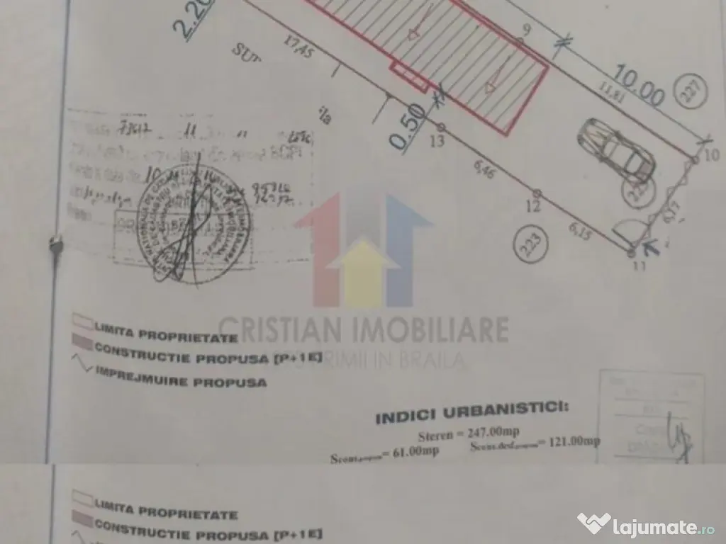 Zona bd.Independentei-Bella Italia Teren 247 mp Proiect Casa