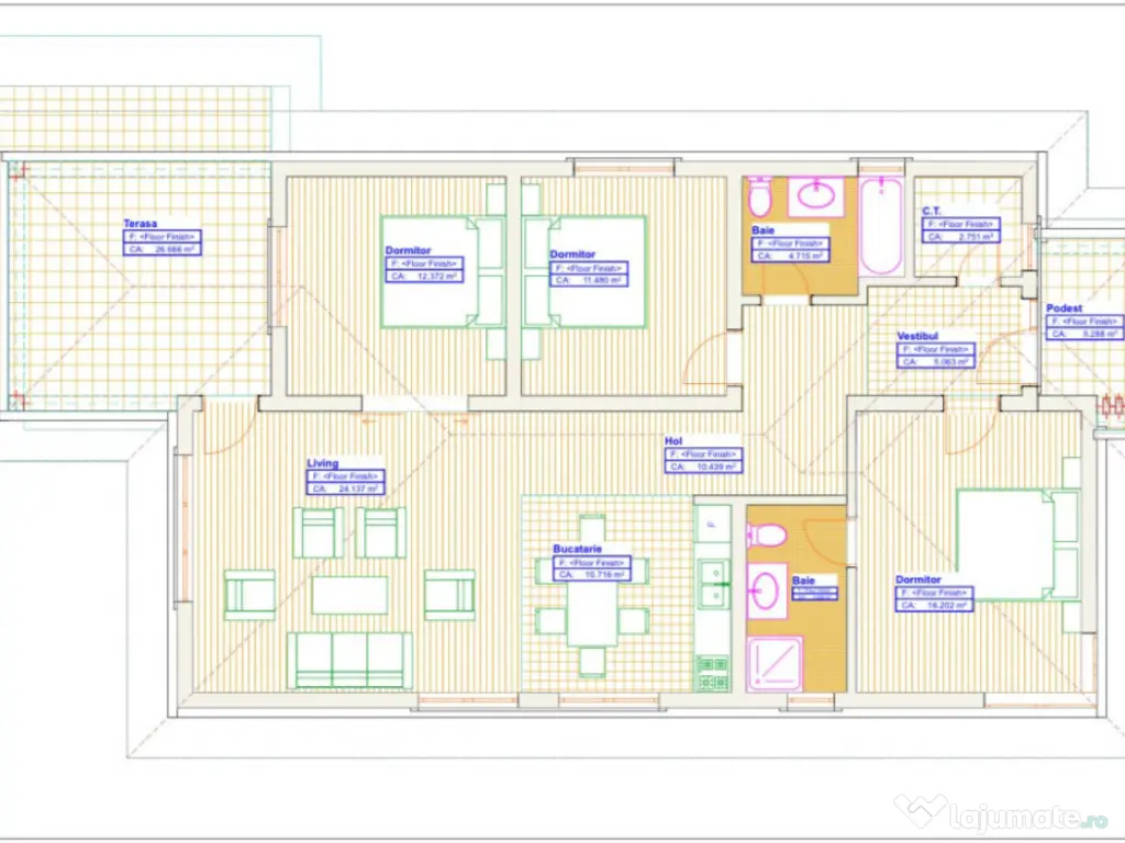 Casă nouă, parter – 100 mp utili | finisată la cheie |