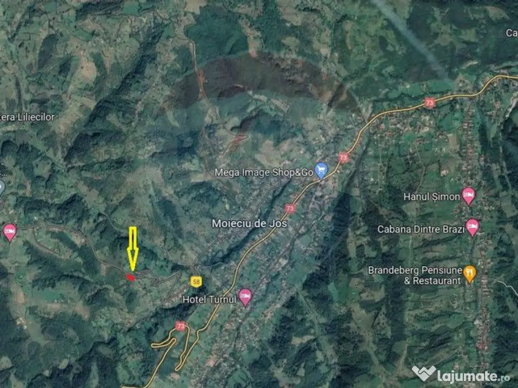 Teren extravilan, 2000 mp, Sat Peștera (com Moieciu)