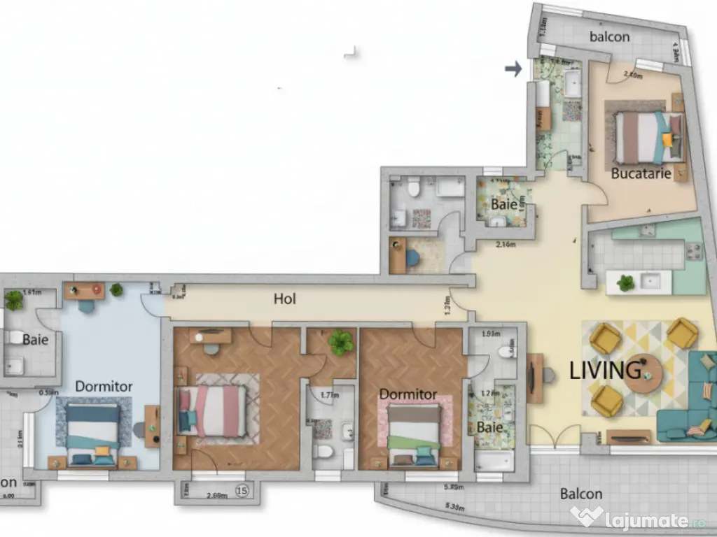 Șoseaua Nordului: Herastrau apartament 3600 euro + tva c