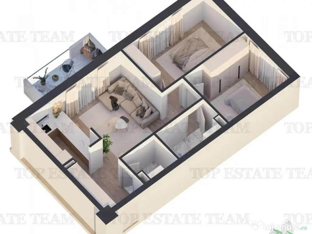 PROMOTIE! Ultima unitate - Apartament 3 camere bloc modern S