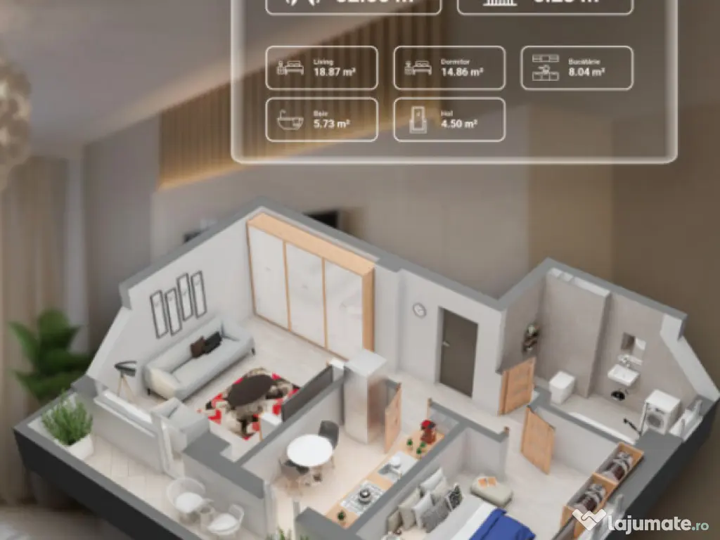 Apartament cu 2 camere NOU | INTABULAT | Dacia 