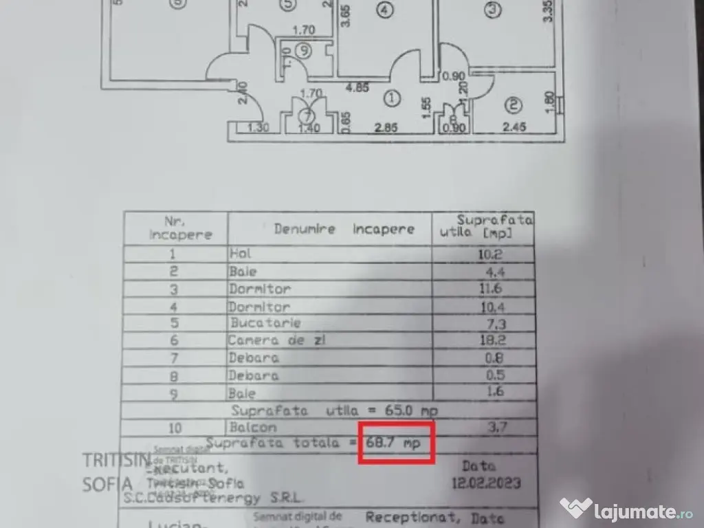 Apartament 3 camere SUPERB-str MEDUZEI -E3 