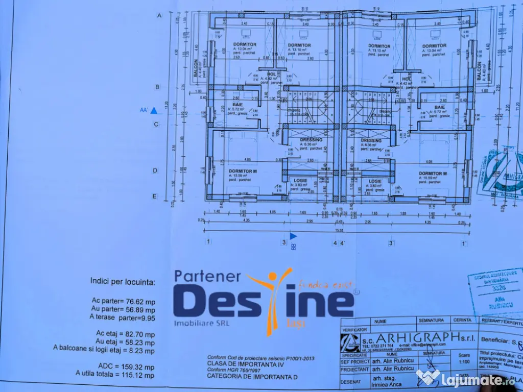 Duplex cu 4 camere 150 mpu + curte curte pavata Șos Voineș 