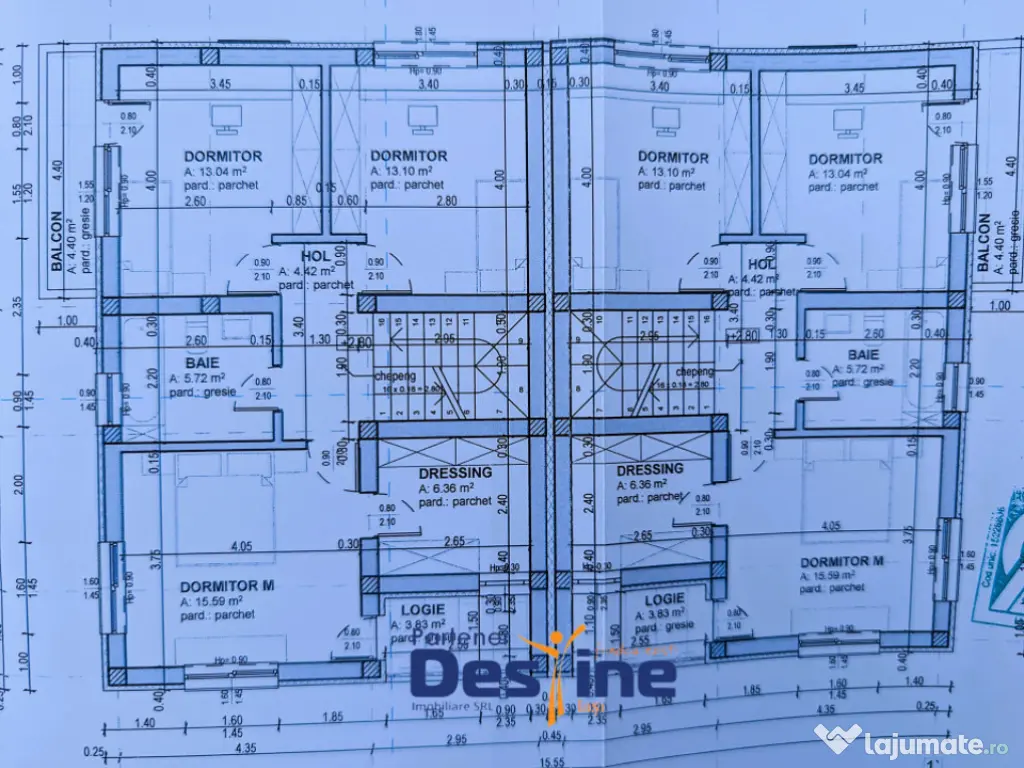 Duplex cu 4 camere 150 mpu + curte curte pavata Șos Voineș 