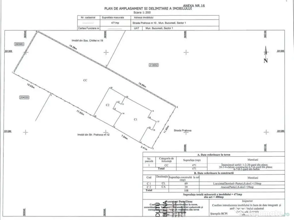 Teren cu casa demolabila Bucurestii Noi Strada Prahova 