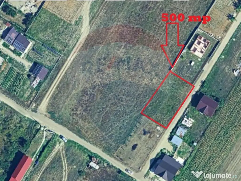 Teren 500mp racordat la apa si curent electric in Campine...