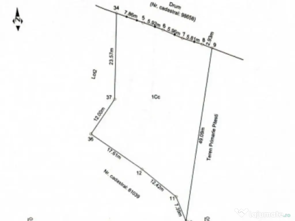 Teren de vânzare – Str. Izvorului, Pitești, zona Stadion