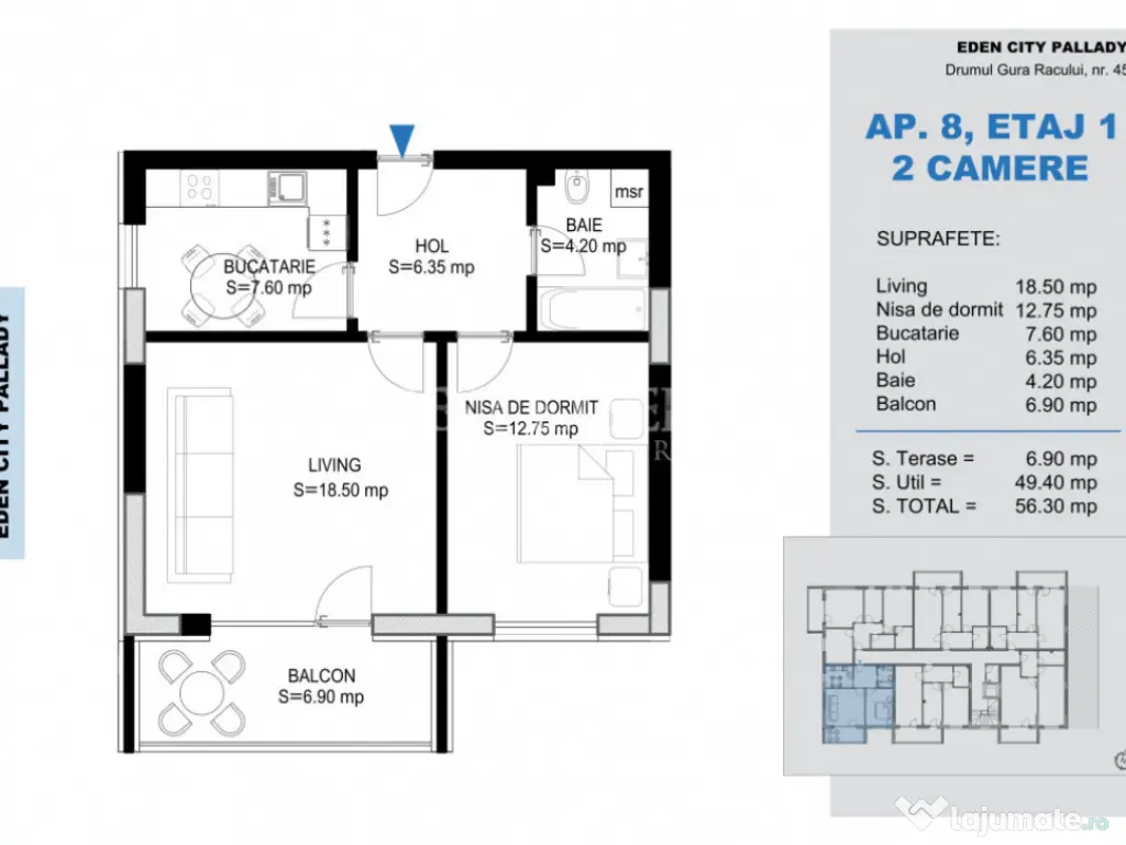 2 Camere Direct Dezvoltator Finisaje Premium 