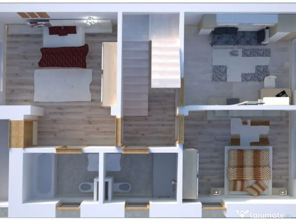 Vila duplex-5cam.-2parc.-curte lib.-125mp/centru Popesti ...