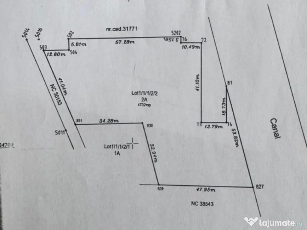 Teren intravilan 4.732 mp de vanzare Podari Livezi
