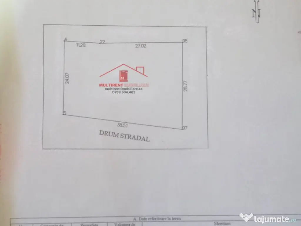 De vanzare teren intravilan situat in Comuna Mihail Kogalniceanu ! 