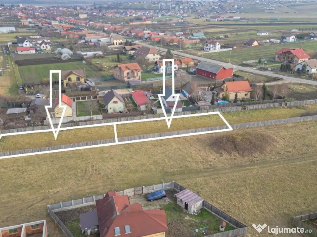 Două Loturi Alăturate de 500 mp Disponibile în Bod, St... 