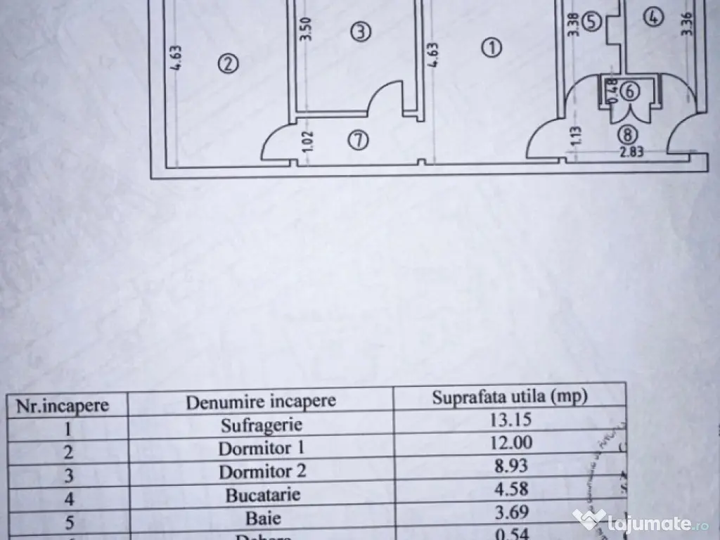 Apartament cu 3 camere de vanzare, situat in zona Inel 2 - G