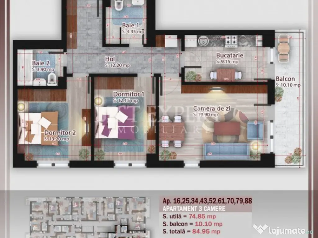 3 Camere Ideal Familie -Zona Linistita/Credit Ipotecar 15% 