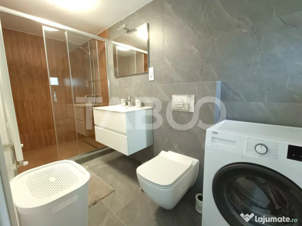 Apartament 2 camere - mobilat modern - curte proprie cu fili