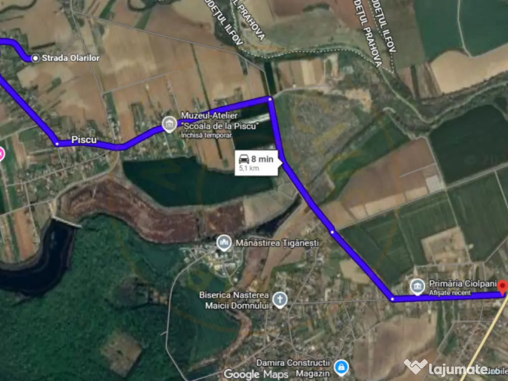 Teren pentru construcție casă cu utilități in Ciolpani-P