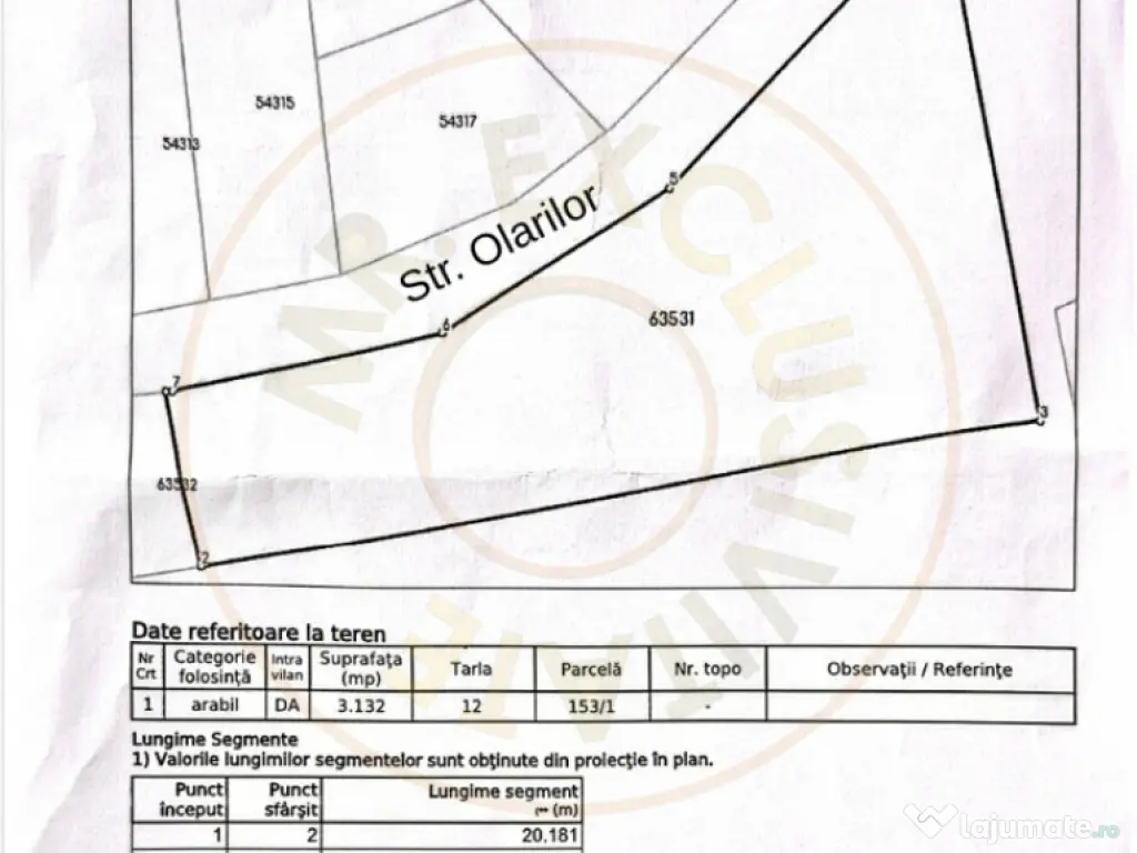 Teren pentru construcție casă cu utilități in Ciolpani-P