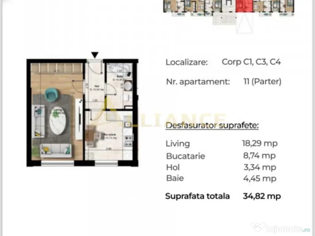 Popesti Metrou Berceni Garsoniera Decomandata
