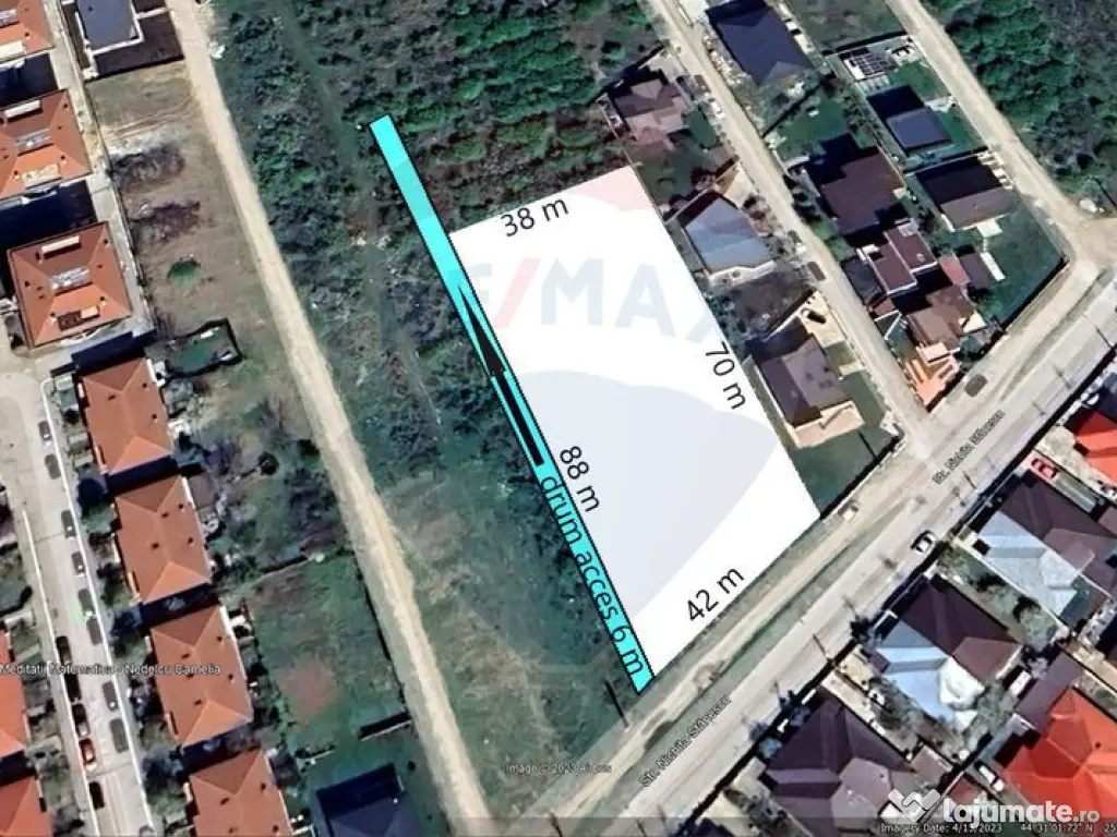 Teren intravilan 3059 mp, dubla deschidere, Mogosoaia