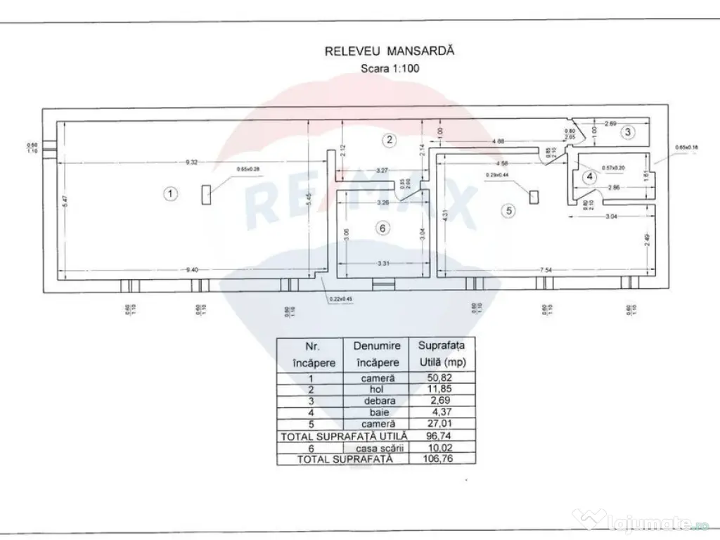 Spațiu de birouri de 106.76mp de închiriat în zona Pia... 