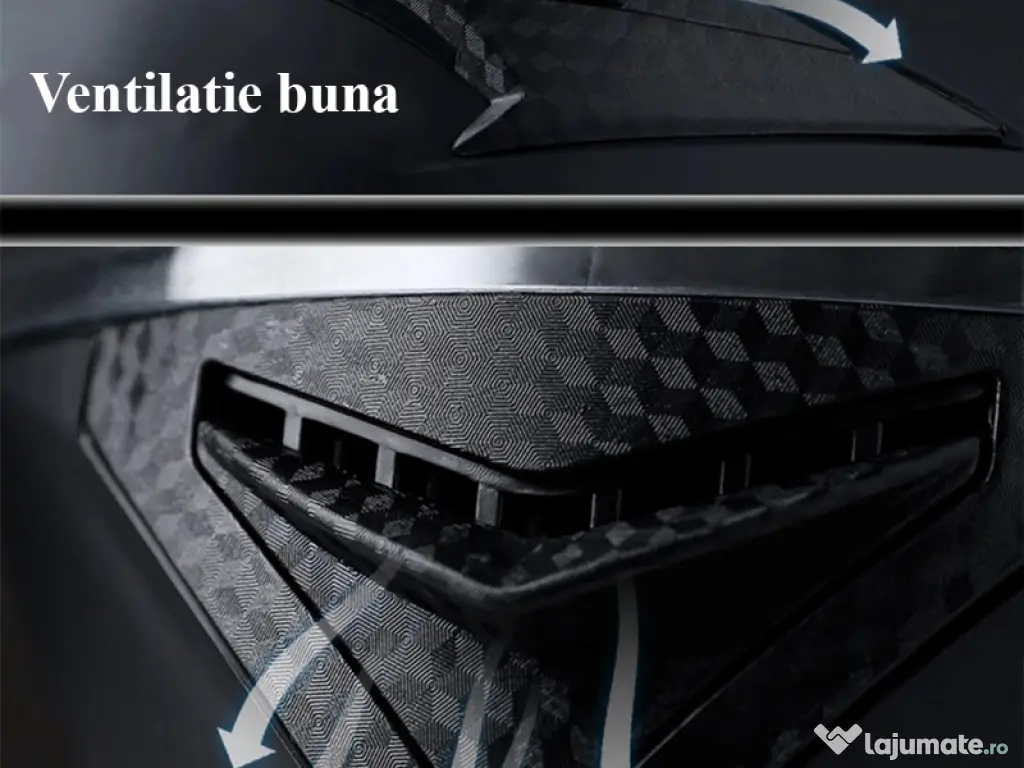 Casca Moto/Scuter, Protectie UV, Viziera Dubla, Esarfa de iarna detasabila,Negru