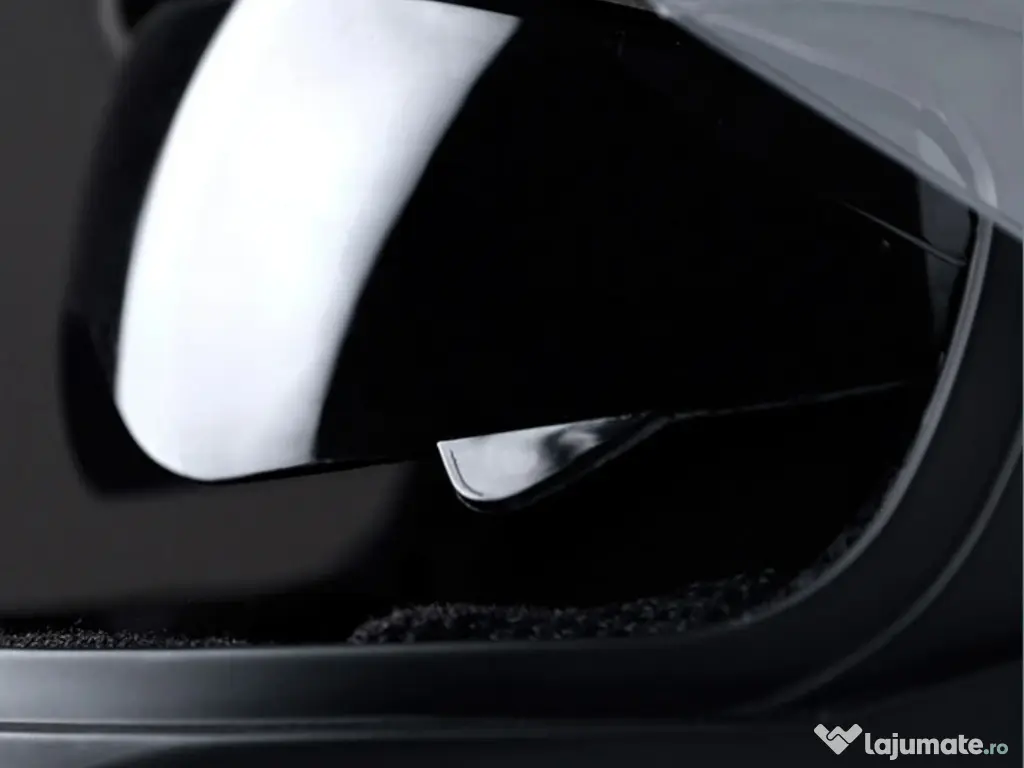 Casca Moto/Scuter, Protectie UV, Viziera Dubla, Esarfa de iarna detasabila,Negru