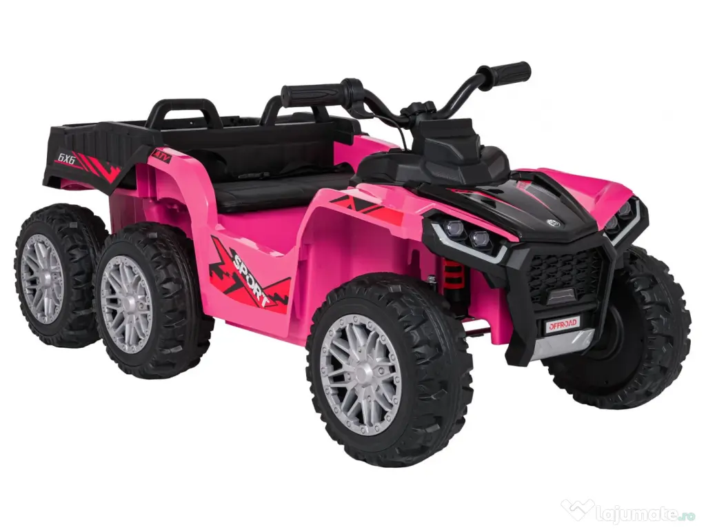 ATV electric pentru copii Kinderauto HL699 6x6, 4x 45W, 12V 14AH #pink 