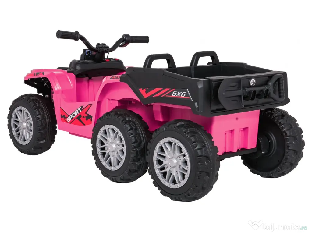 ATV electric pentru copii Kinderauto HL699 6x6, 4x 45W, 12V 14AH #pink 