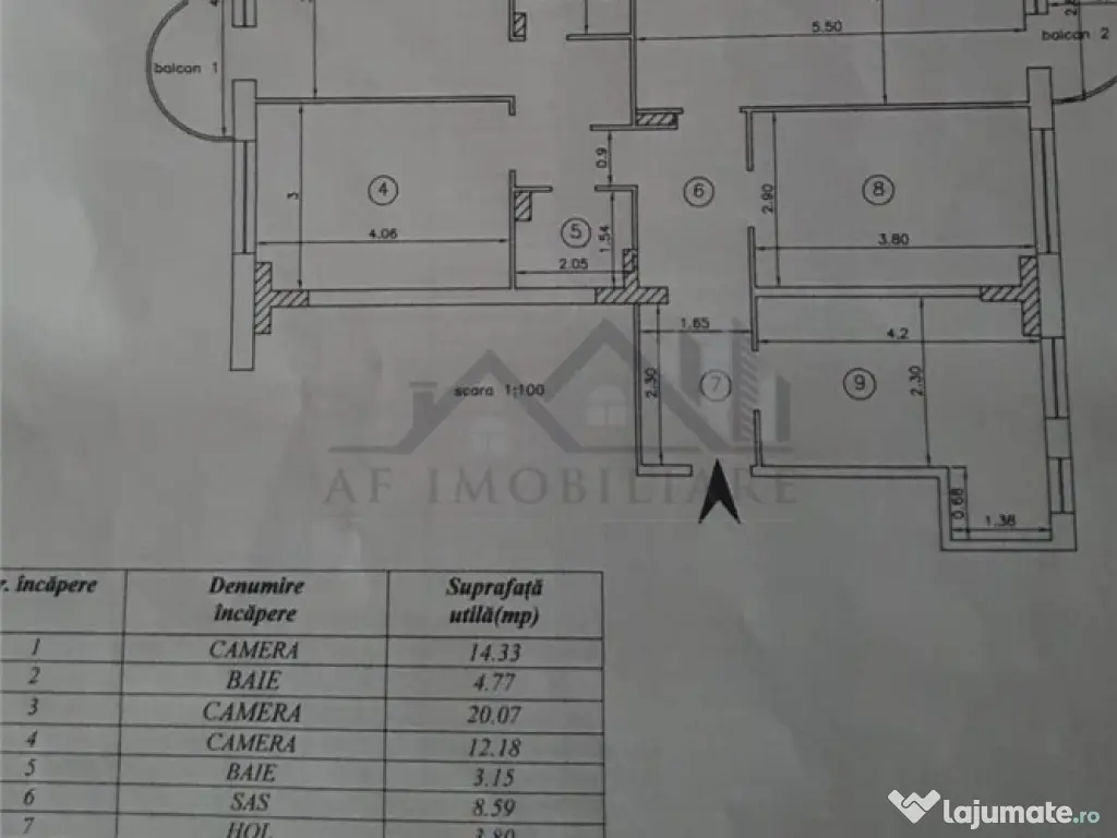 Apartament 4 camere zona Nicolina 