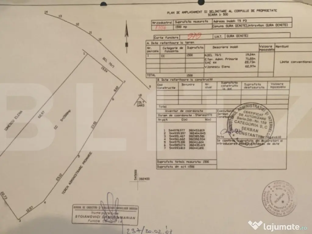 Teren Intravilan, 1500 mp la Sosea Principală–Gata de con 
