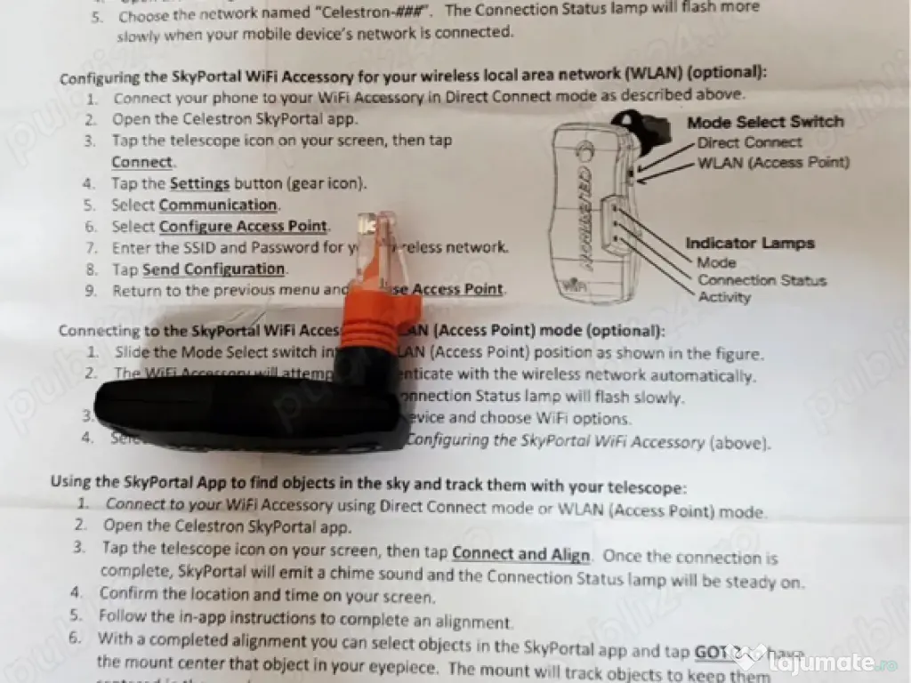 Celestron C8 StarBright XLT + montură GoTo + cameră 