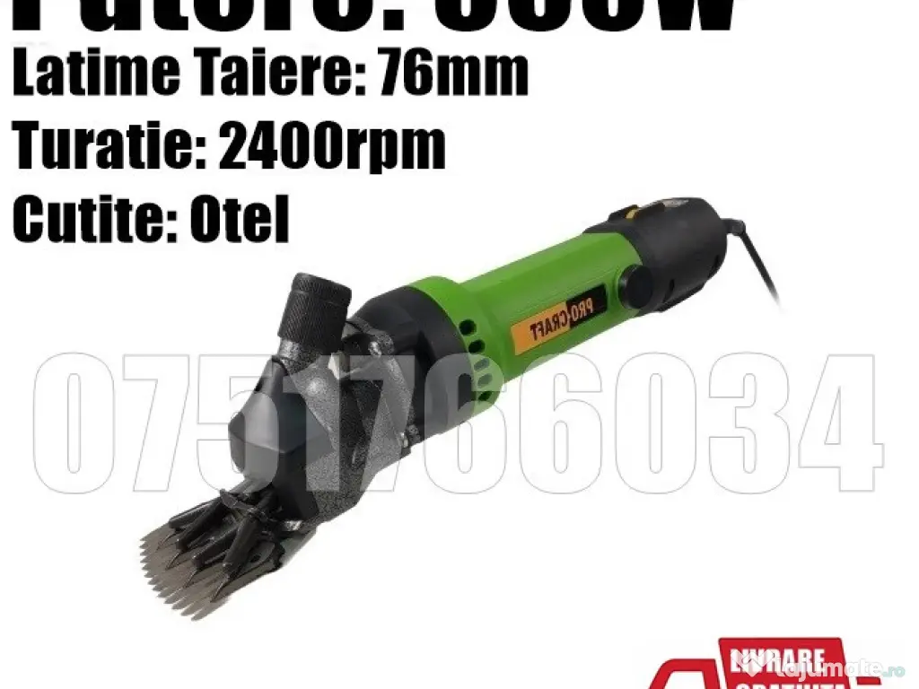 Masina Aparat Tuns Oi Capre Caini Trusa Profesionala Electrica 350w