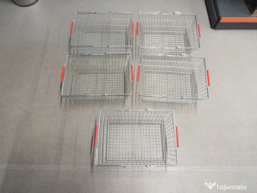 vand 5 cosuri metalice pt cumparaturi magazin,super market pret 500ron toate5